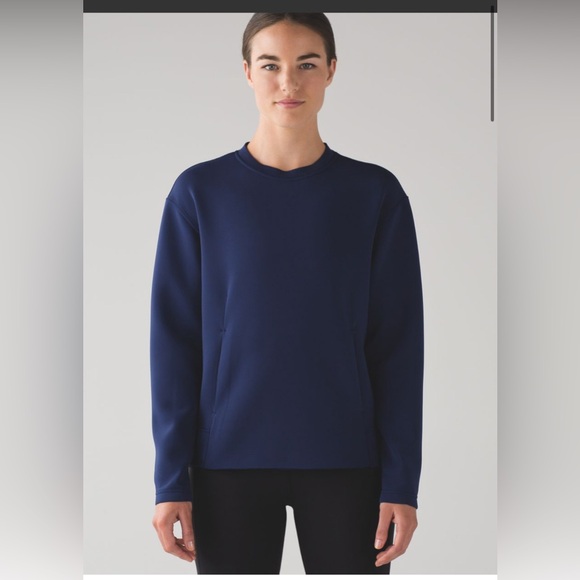 lululemon athletica Tops - Lululemon Embrace The Space Crew Hero Blue Sweater size 10